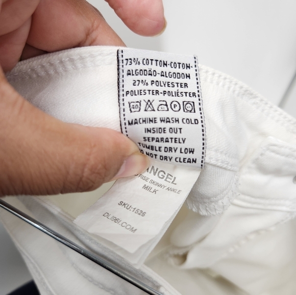 DL1961 Angel Mid Rise Skinny Ankle Jeans Womens 28 White Everyday Casual Denim - Picture 7 of 14